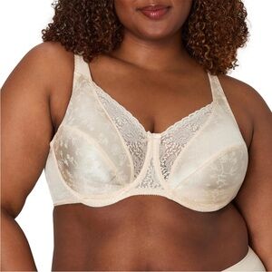 Playtex Secrets Signature Floral‎ Underwire - #4422 NATURAL BEIGE 34 DD NWT